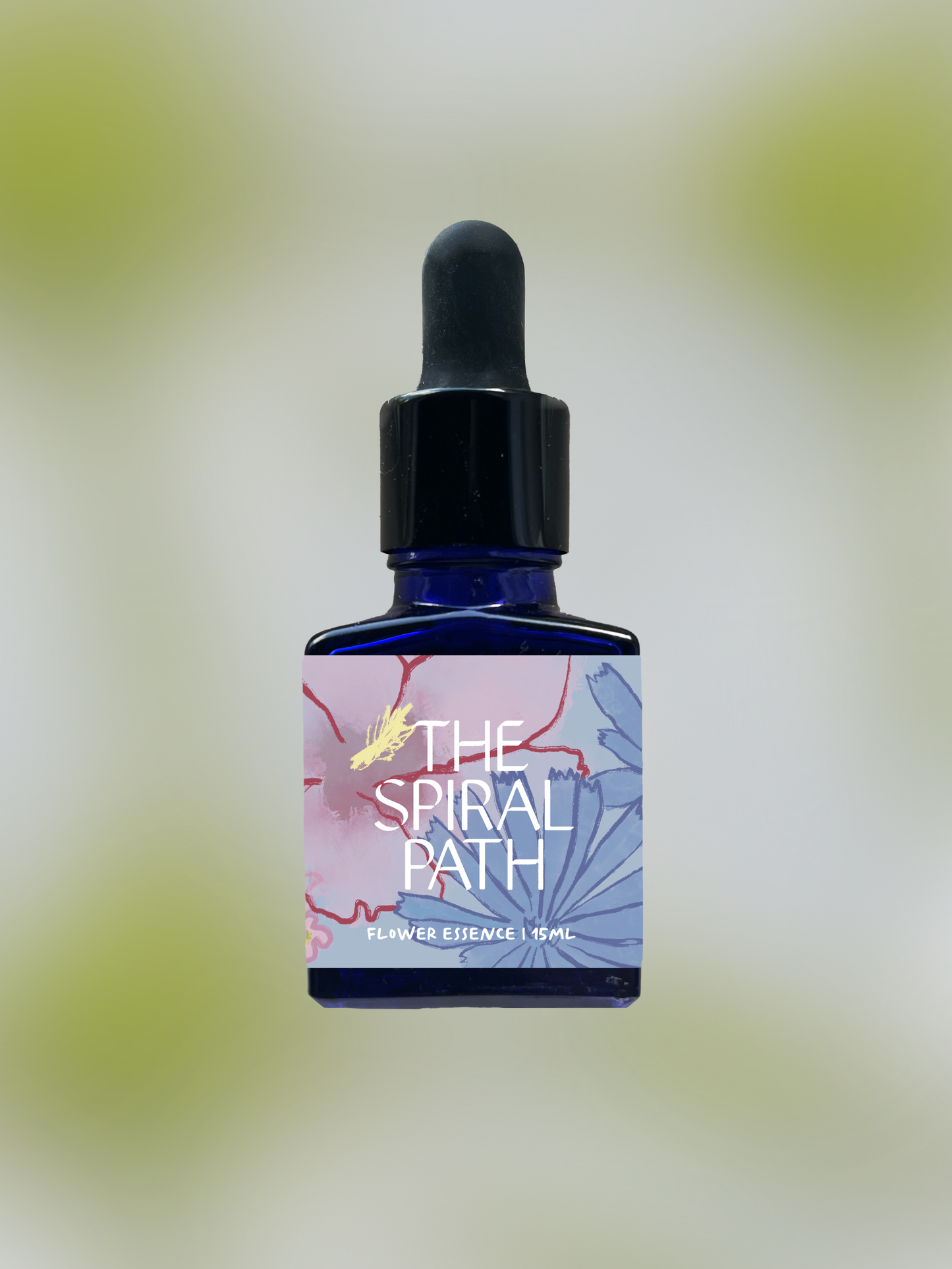 Small batch organic flower essence - feminine healing, 15mL, blue glass bottle with dropper. This essence supports emotional healing and is a sensitive medicine for sensitive people. Chickweed flower essence is a plant ally for sacred connectedness.