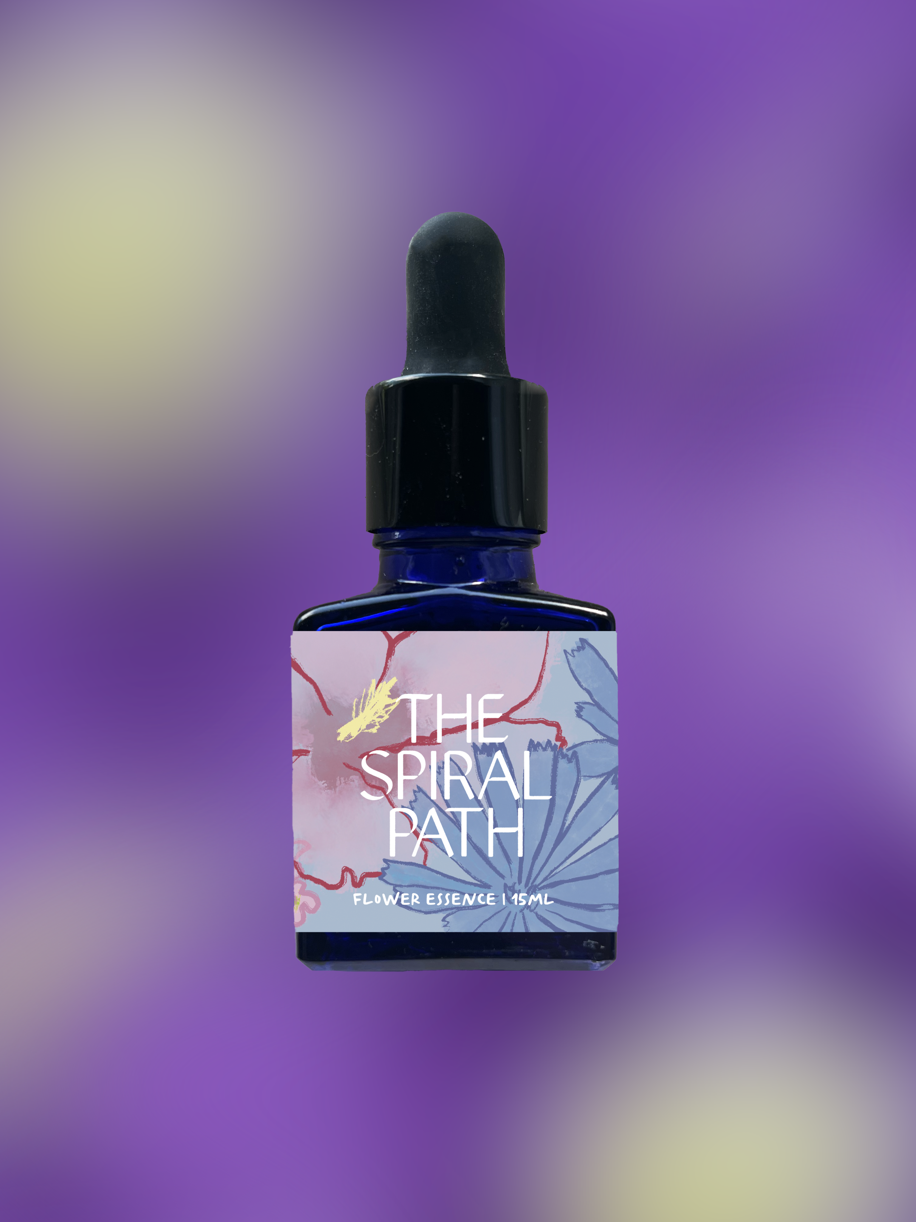 Small batch organic flower essence - feminine healing, 15mL, blue glass bottle with dropper. This essence supports emotional healing and is a sensitive medicine for sensitive people. Columbine flower essence is a plant ally for unique expression.