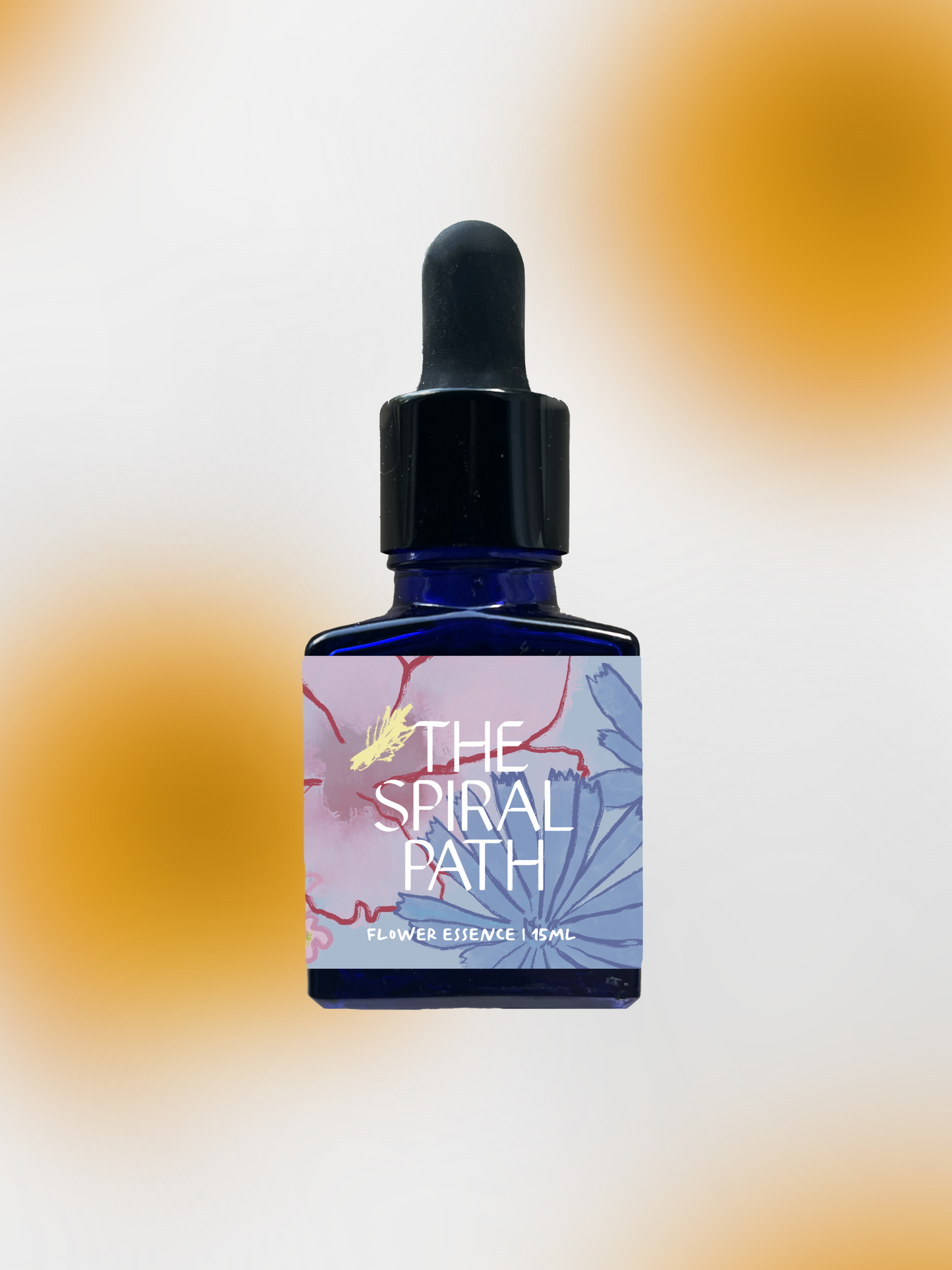 Small batch organic flower essence - feminine healing, 15mL, blue glass bottle with dropper. This essence supports emotional healing and is a sensitive medicine for sensitive people. Daisy flower essence is a plant ally for getting out of the mind.