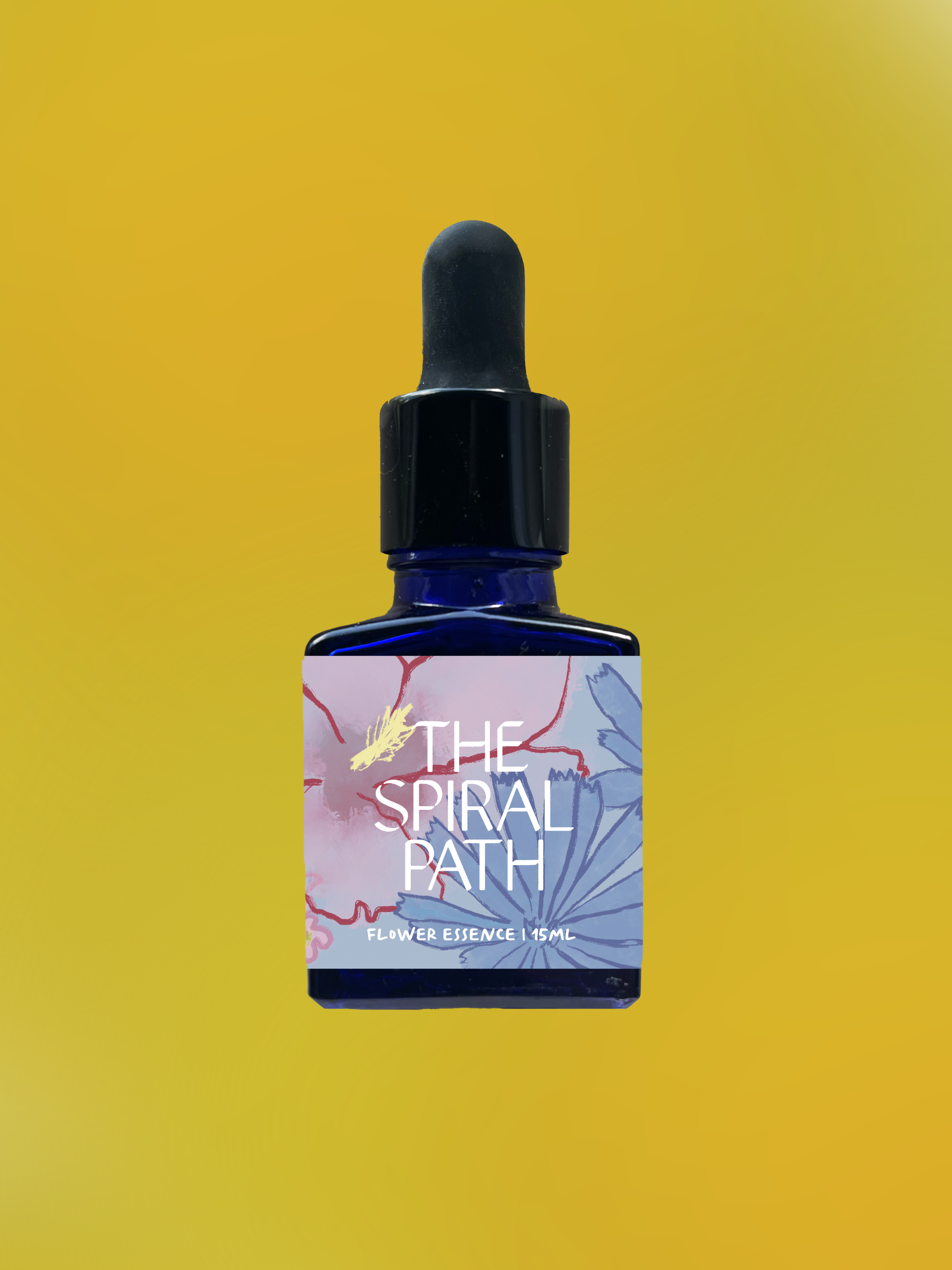 Small batch organic flower essence - feminine healing, 15mL, blue glass bottle with dropper. This essence supports emotional healing and is a sensitive medicine for sensitive people. Dandelion flower essence for cultivating resiliency and building tenacity