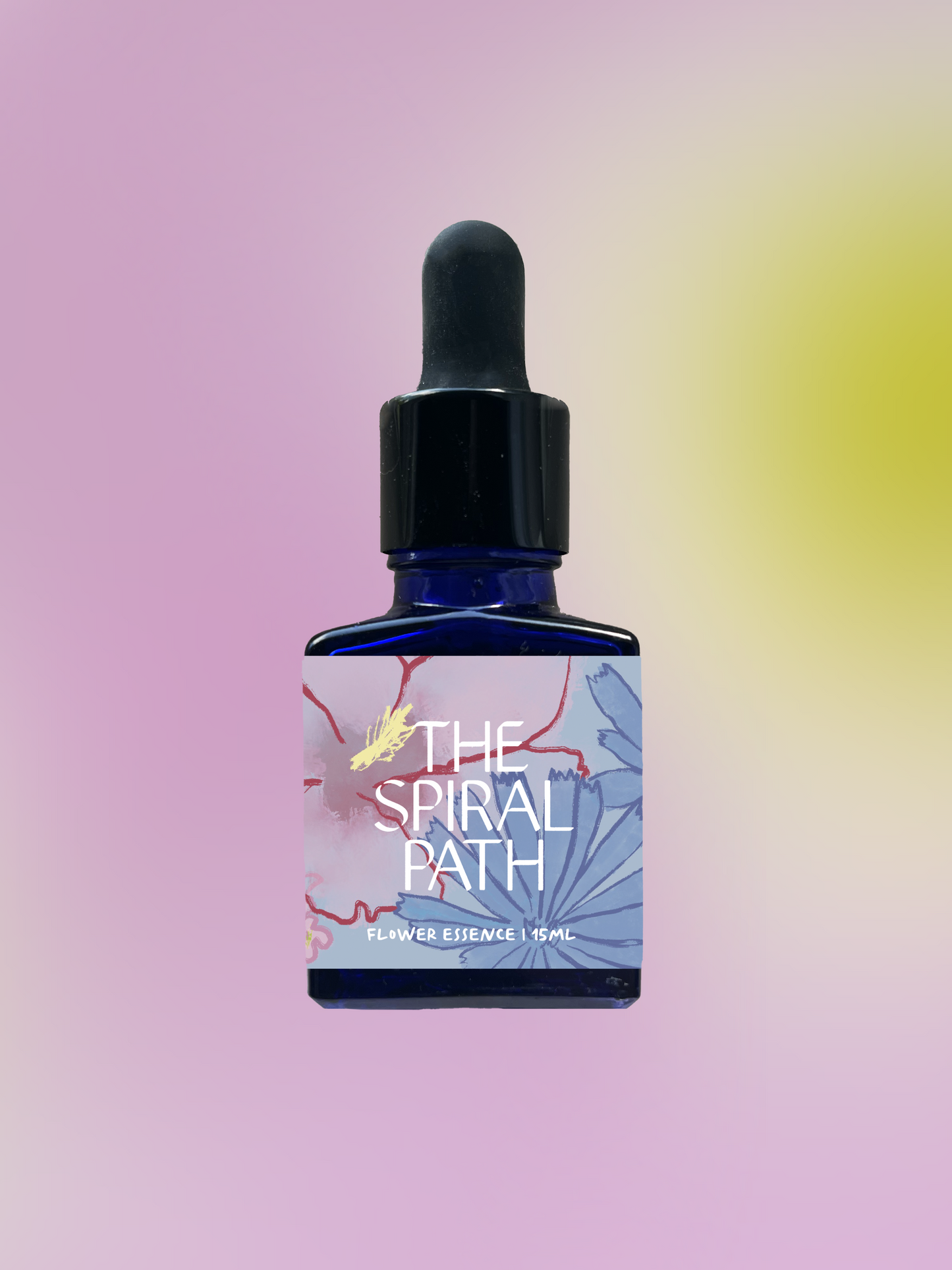Small batch organic flower essence - feminine healing, 15mL, blue glass bottle with dropper. This essence supports emotional healing and is a sensitive medicine for sensitive people. Evening Primrose flower essence is a plant ally for matrilineal healing.