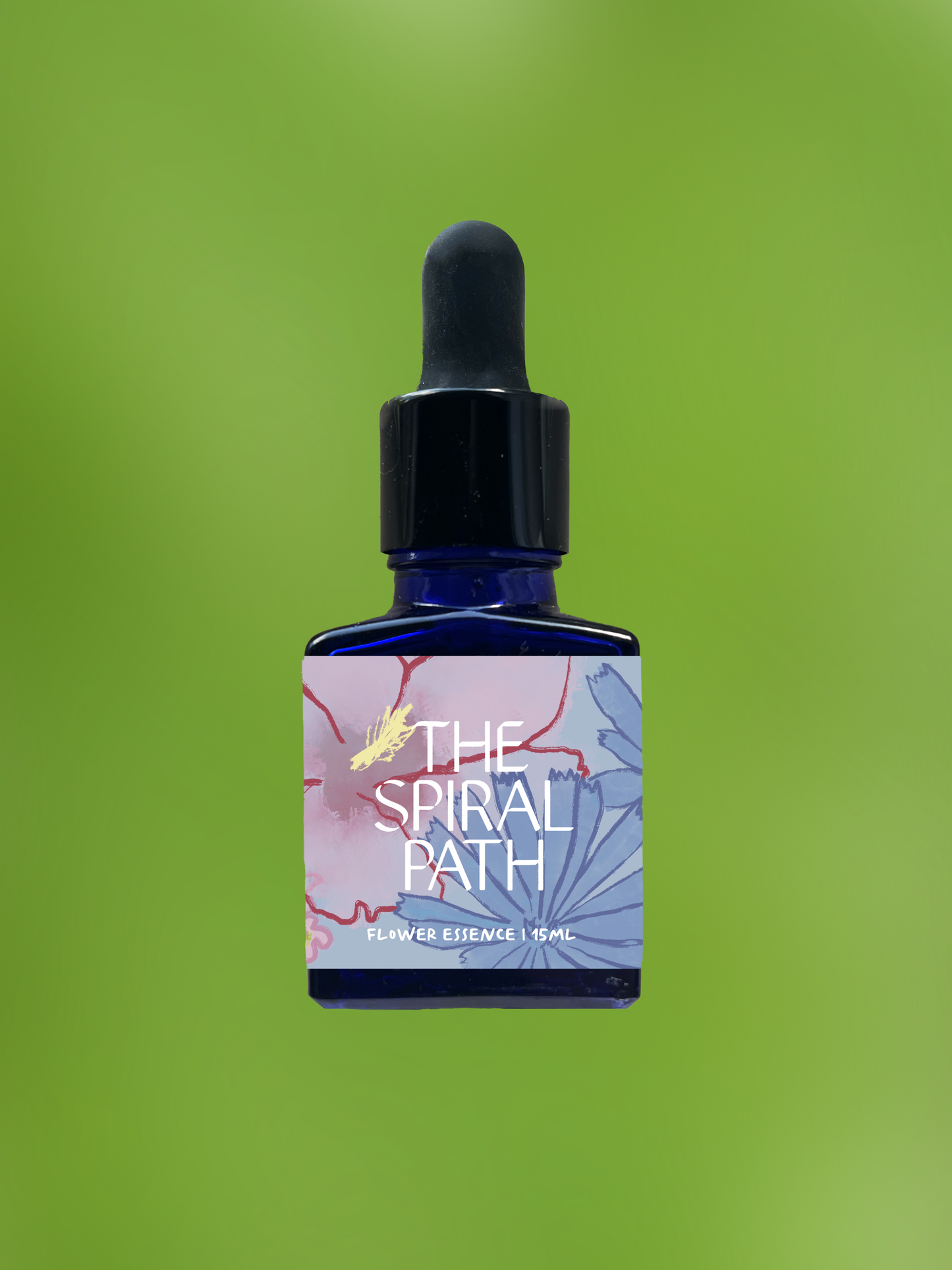 Small batch organic flower essence - feminine healing, 15mL, blue glass bottle with dropper. This essence supports emotional healing and is a sensitive medicine for sensitive people. Fern flower essence is a plant ally for connectedness.