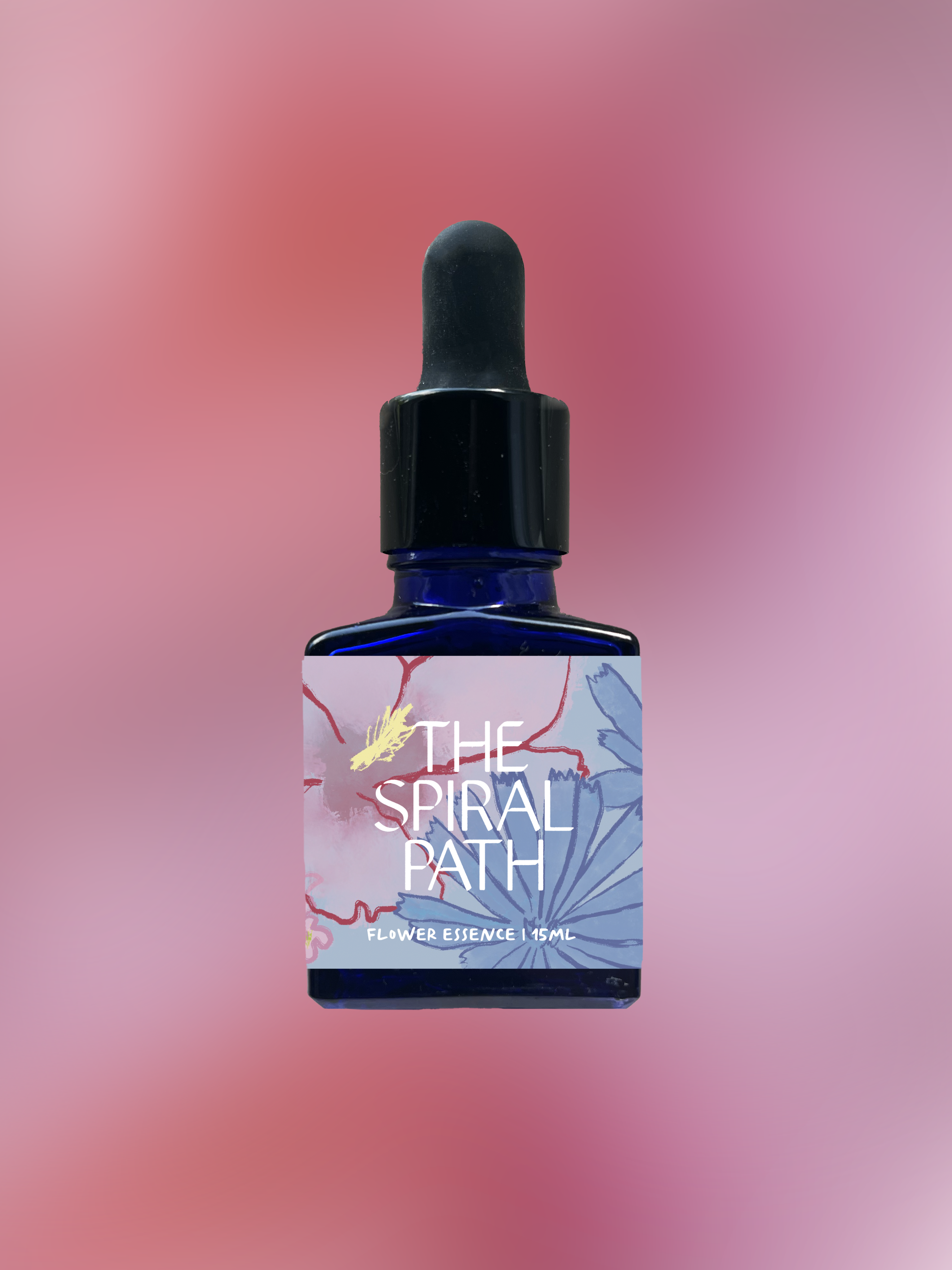Small batch organic flower essence - feminine healing, 15mL, blue glass bottle with dropper. This essence supports emotional healing and is a sensitive medicine for sensitive people. Flame Azalea flower essence is a plant ally for revitalization.