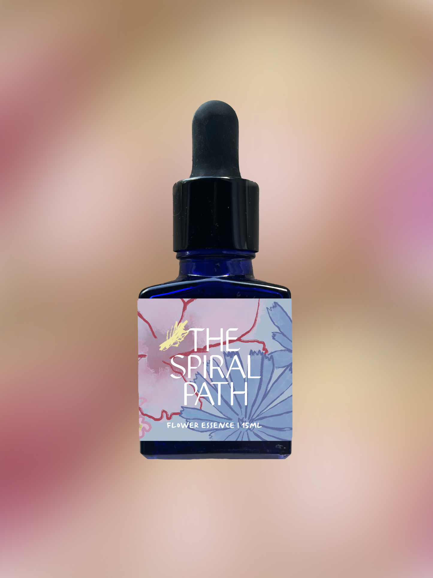 Small batch organic flower essence - feminine healing, 15mL, blue glass bottle with dropper. This essence supports emotional healing and is a sensitive medicine for sensitive people. Lady Slipper flower essence is a plant ally for unity & partnership