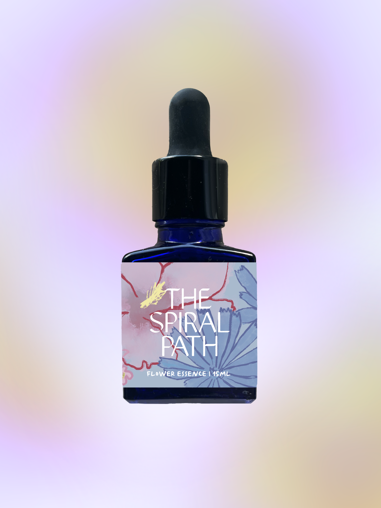 Small batch organic flower essence - feminine healing, 15mL, blue glass bottle with dropper. This essence supports emotional healing and is a sensitive medicine for sensitive people. Mariposa Lily is a flower essence with divine mother energy, when you need the freedom of self-acceptance