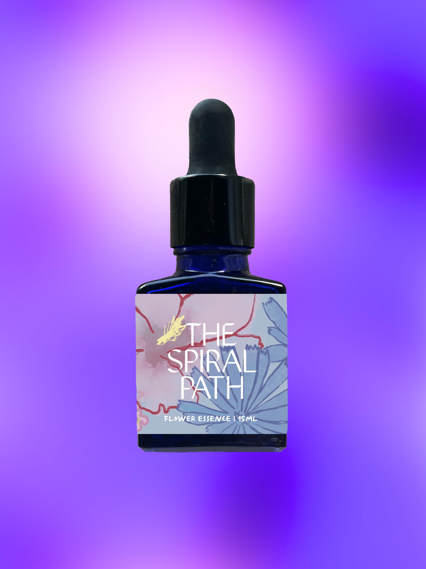 Small batch organic flower essence - feminine healing, 15mL, blue glass bottle with dropper. This flower essence supports emotional healing and is a sensitive medicine for sensitive people. Morning Glory flower essence is a plant ally for divine guidance.