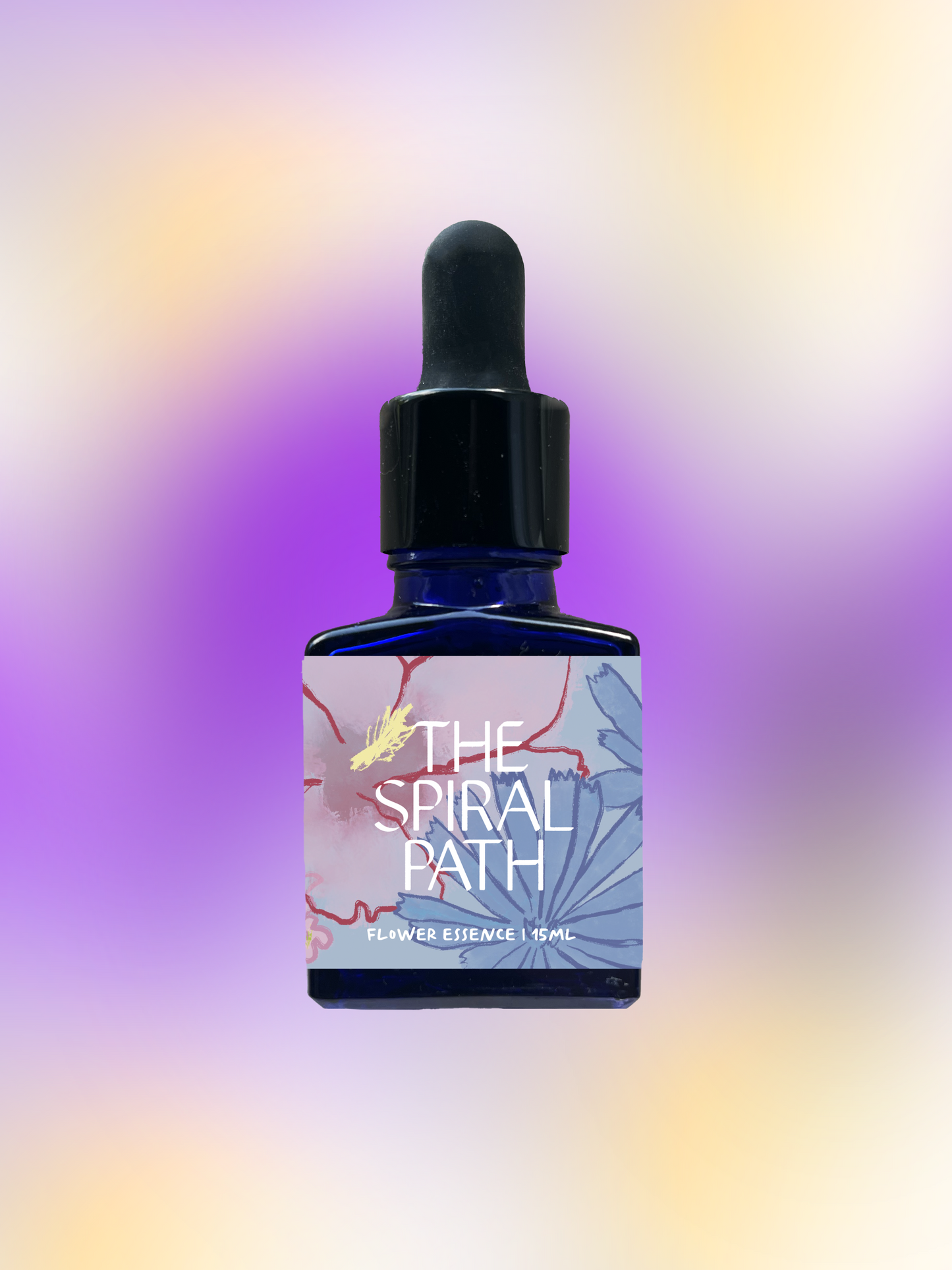 small batch organic flower essence in 15L blue glass bottle with dropper - feminine healing, sensitive medicine, flower essence for heart healing, Violet plant ally offers emotional benefits of fortification for sensitive beings. When you are deep in spiritual work, call on violet to help keep you clear and centered