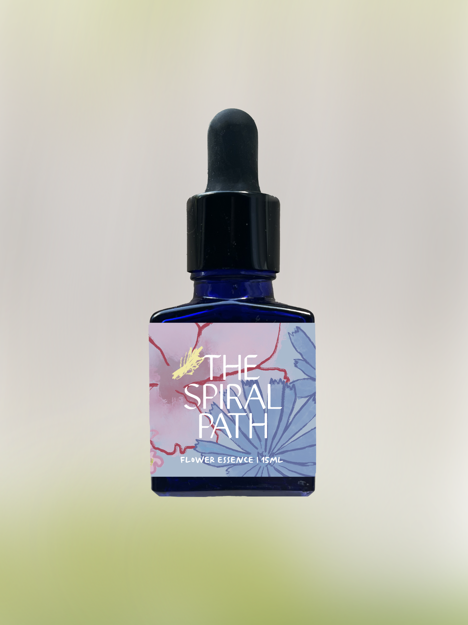 small batch organic flower essence in 15mL blue glass bottle with dropper - feminine healing, sensitive medicine, Black Cohosh flower essence for emotional healing