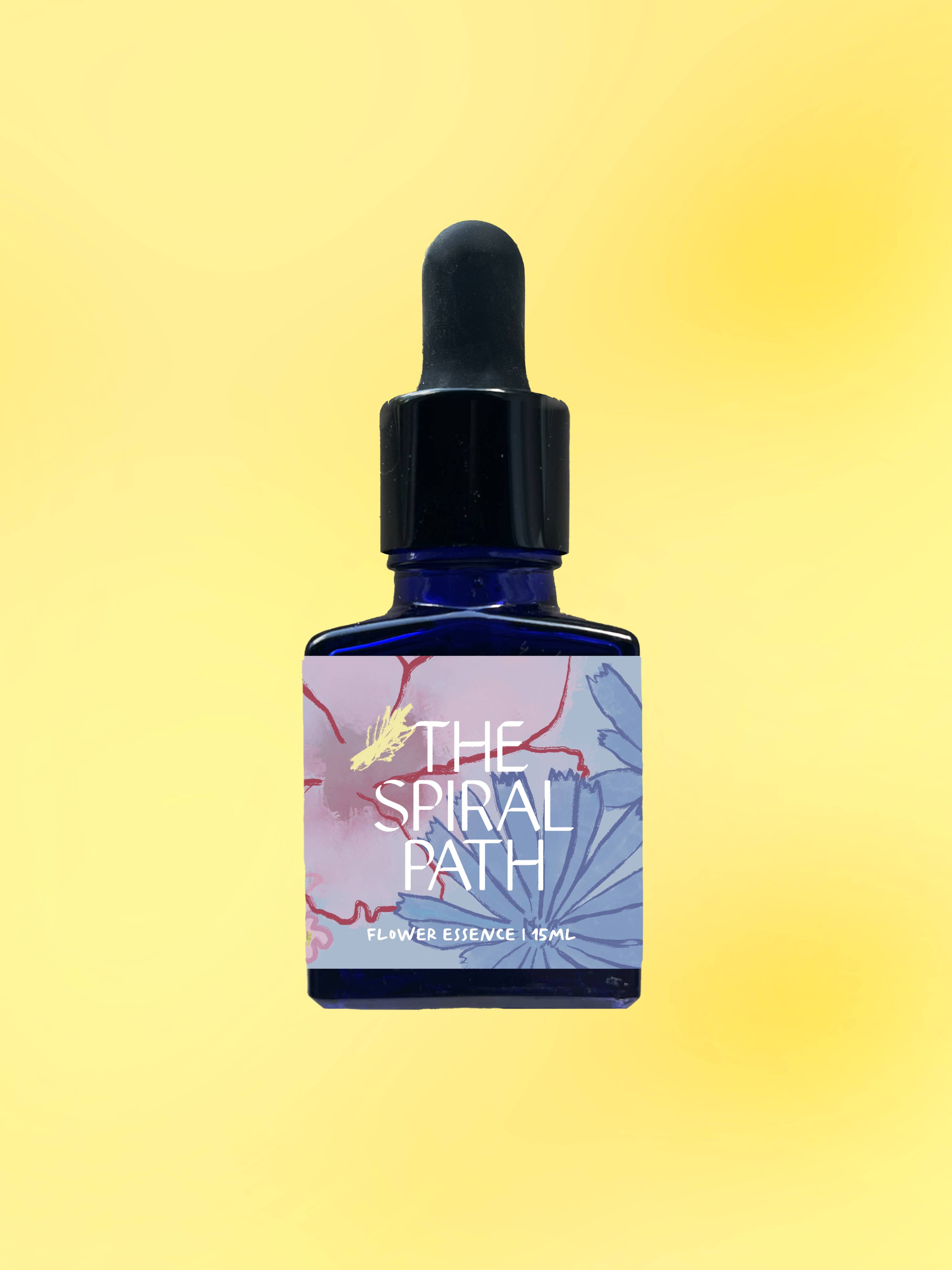 Small batch organic flower essence - feminine healing, 15mL, blue glass bottle with dropper. Saint John's Wort essence supports emotional healing and is a sensitive medicine for sensitive people. This ally is potent for those experiencing dark times. It 