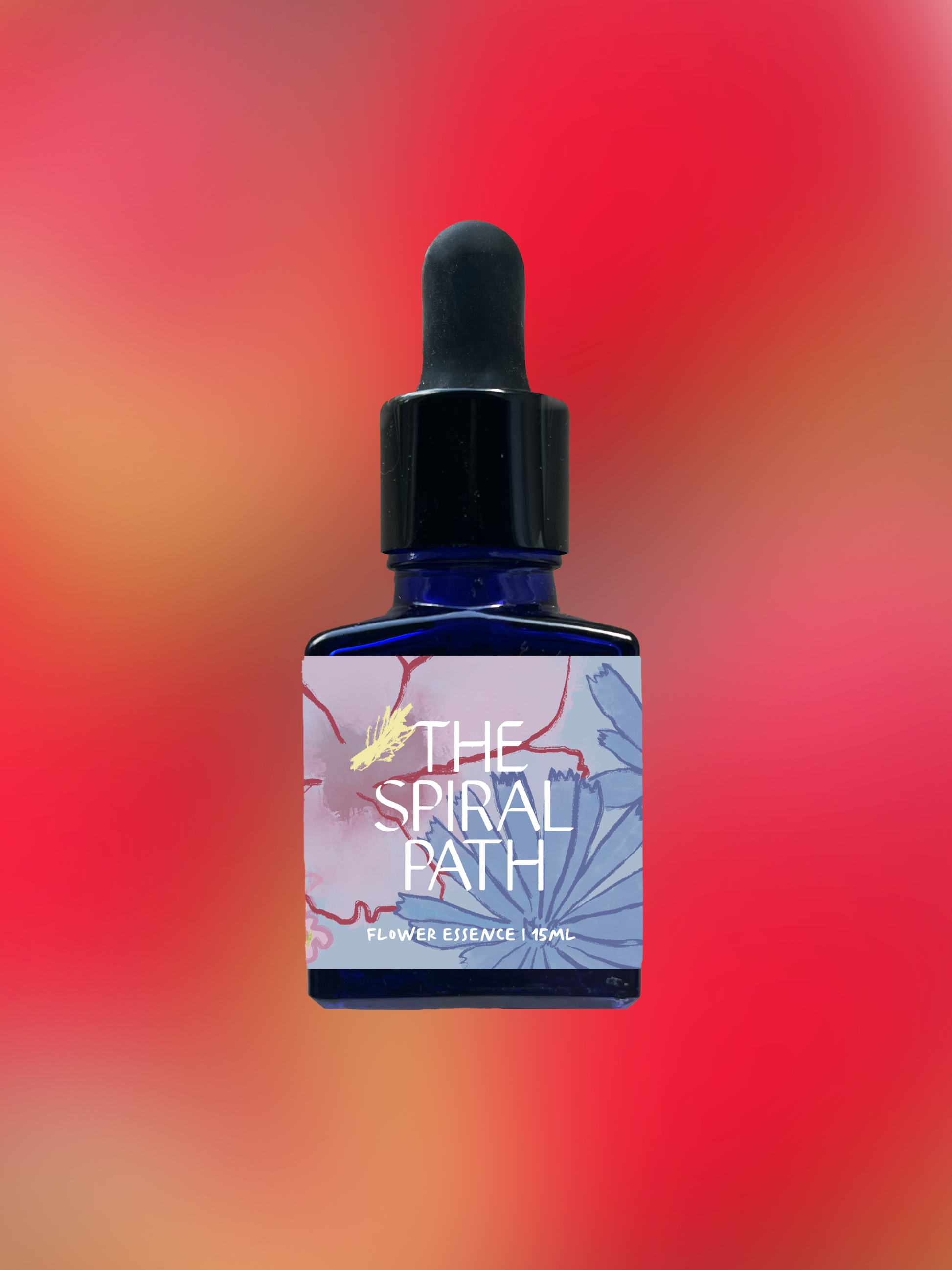 small batch organic flower essences in 15mL blue glass bottle with a dropper, feminine healing, sensitive medicine, flower essence for body and spirit alignment, Trillium plant ally provides emotional benefits of grounding and stability. It opens up an eternal access point to the wisdom of the trinity within you—maiden, mother, and crone—and teaches you to move in time with the Earthly cycles. 