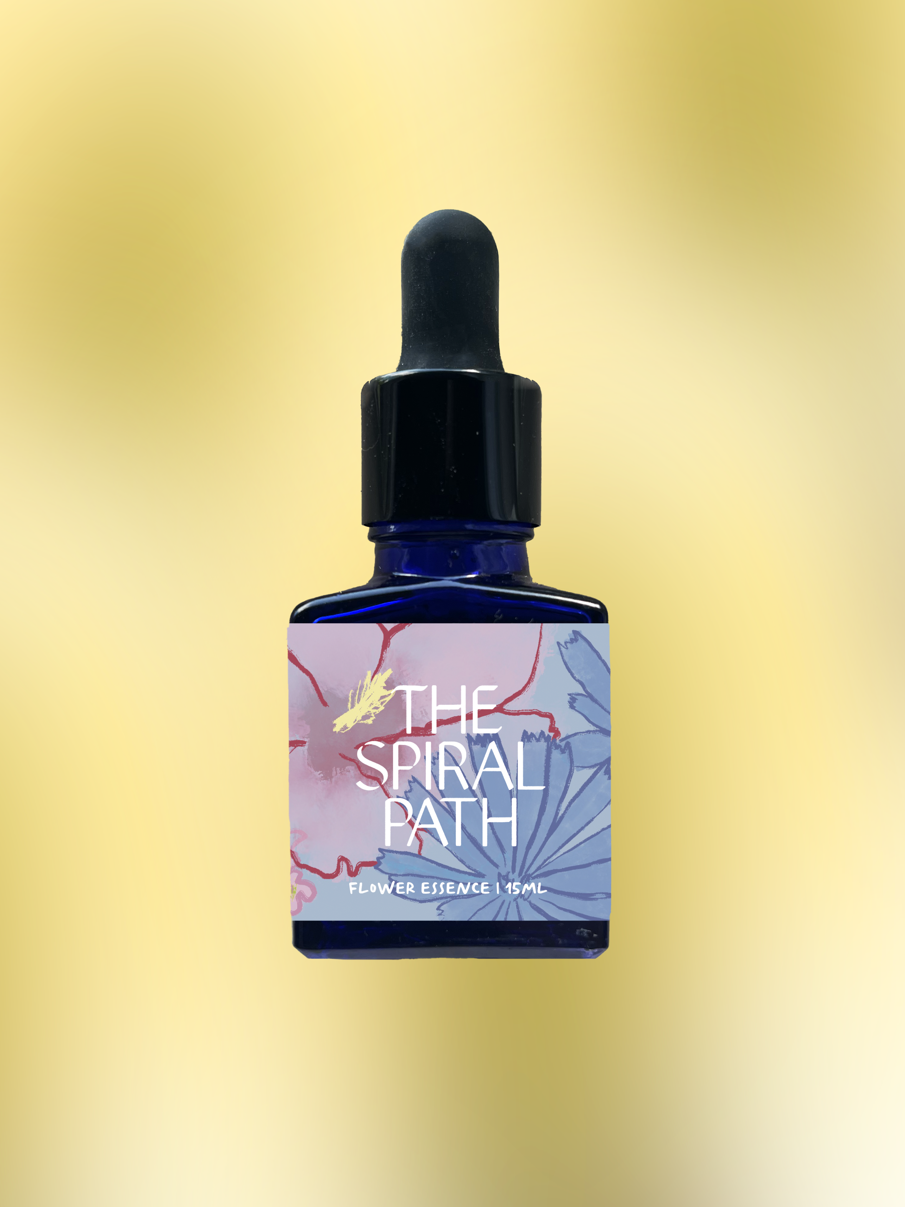 Small batch organic flower essence - feminine healing, 15mL, blue glass bottle with dropper. This essence supports emotional healing and is a sensitive medicine for sensitive people. Weeping Willow flower essence